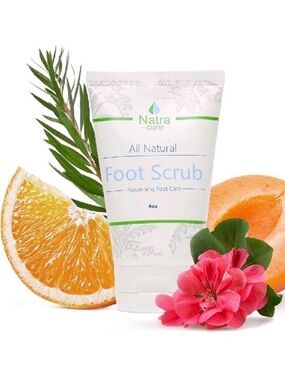 Natra Cure Foot Scrub Nourishing Foot Care 4oz ( Set Of 2)